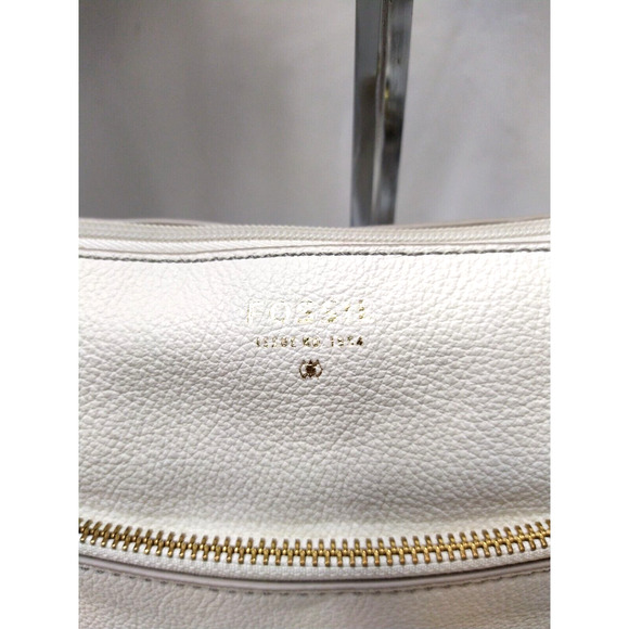 Fossil White Pebbled Leather Zipper Closure Crossbody Bag - Picture 5 of 15